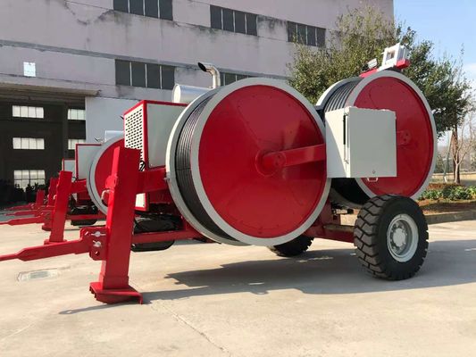 Havai Hat Çekme Ekipmanları Maksimum Aralıklı Gerilim 2x50kN Hidrolik Gerdirme Makinesi