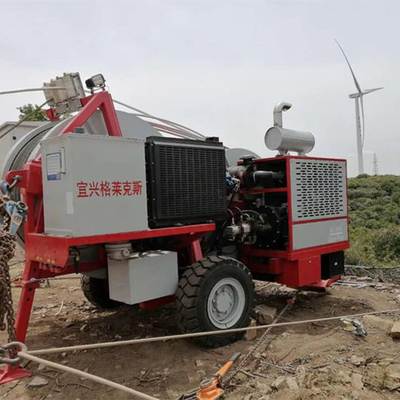 GL2X40 KN Havai Hat Dizi Yüksek Gerilim İkiz İletken Gerdirme Çekme Makinesi