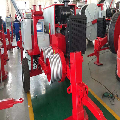 7 Yivli Bull-Wheel Dizel Max 60KN 6T Hidrolik Kablo Çektirme Makinesi