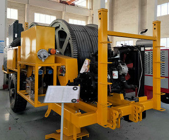2X70KN 40mm İletken Kablo Tel Çekme Ekipmanı kademesiz hız