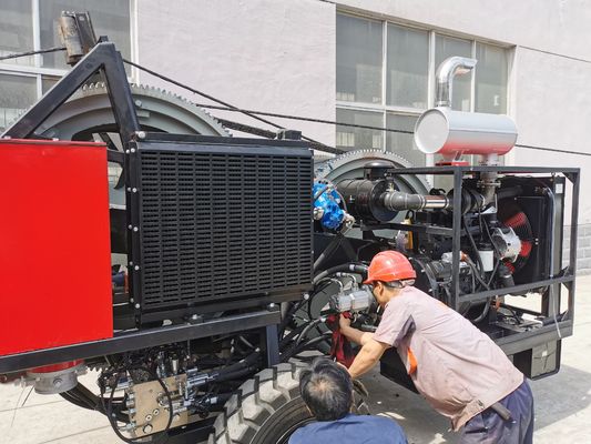 97kw 2x40kN Havalı Fren Sistemli Hidrolik Havai Kablo Gerdirici
