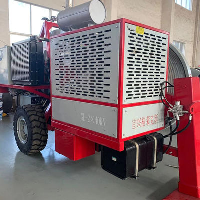 İkiz Paket 40mm İletken 2x40KN 8T Güç Hattı Tel Çekme Ekipmanı
