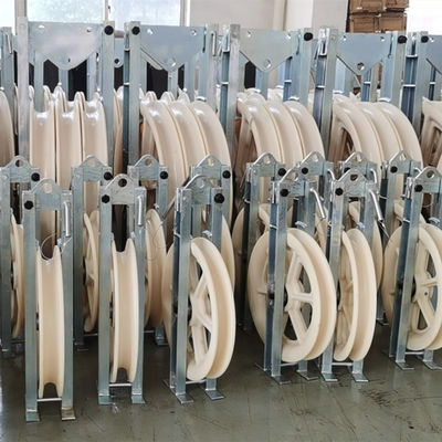 Çekme Kablosu 508 * 75mm Beş Naylon Tekerlek Kasnak Halat Çekme Bloğu