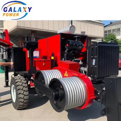 9 Ton Çekme Tel Çekme Ekipmanı OPGW Kablo Hidrolik Vinç Güç Hattı Gerdirici