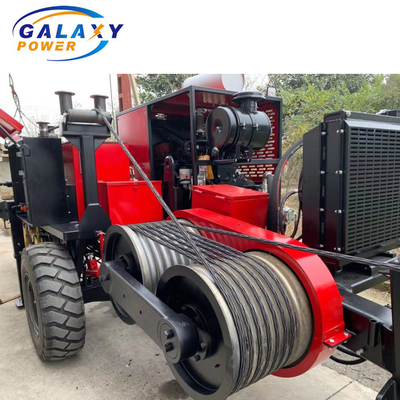 Havai Hat 118kw Çektirme Gergi Çekme Ekipmanları 90KN Hidrolik Kablo Çektirme