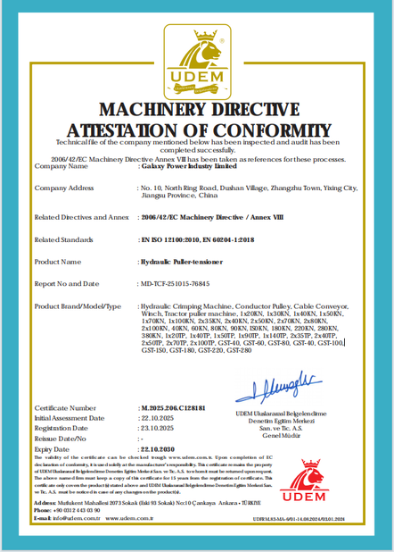 Çin Galaxy power industry limited Sertifikalar